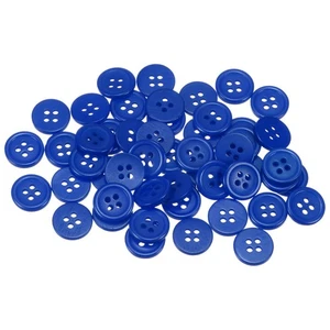 100 Pcs 1/2 Inch Sewing Buttons Resin Round Flat 4-Hole Craft Buttons for Sewing - Picture 1 of 5