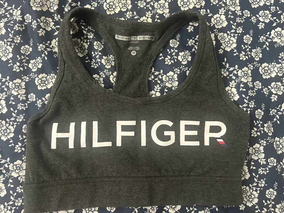 Tommy Hilfiger 灰色运动文胸女式中号 — 第 1/4 张图片