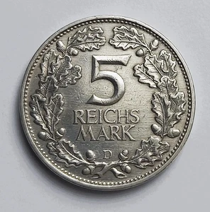 Weimarer Republik 5 Reichsmark Mark 1925 D Silber 1000 Jahre Rheinland - Bild 1 von 2
