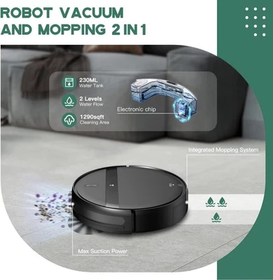 Robot Vacuum and Mop Combo | App/Voice Control | Smart 3D Avoidance - Image 1 of 4