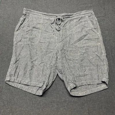 Pantalones Cortos Para Mujer Per Se Talla 2X Azul Blanco Rayas Cordón Cintura Elástica Foto 1 de 4