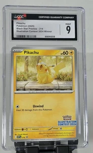 Pokemon Pikachu Black Star Promo Illustration Contest #214 Englisch CGC GRADED 9 - Bild 1 von 3