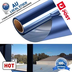 100x100cm ONE WAY MIRROR REFLECTIVE WINDOW TINT FILM GLASS SOLAR 99% UV BLOCK - Picture 1 of 15
