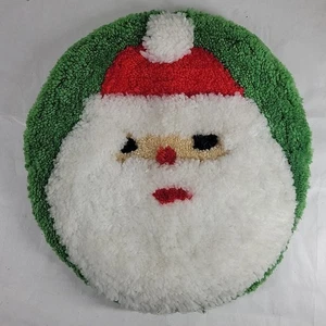 Vintage Fuzzy Santa Weihnachten Toilettensitzbezug Urlaub Badezimmer Dekor klebrig kitschig - Bild 1 von 5