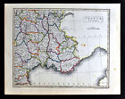 1836 Arrowsmith Map Southeast France French Riviera Marseille Cannes Lyon Toulon