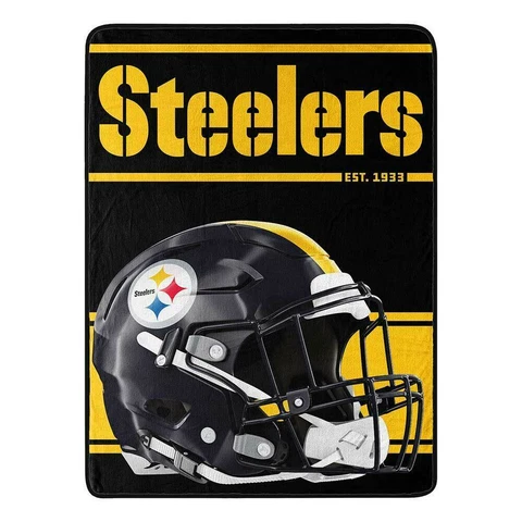 PITTSBURGH STEELERS MICRO FLEECE SUPER PLUSH THROW BLANKET 46" X 60" BRAND NEW! Cover