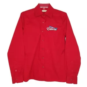 Camicia donna Rockies taglia M Elite Barrel Racing Western Pearl Snap Button rossa - Foto 1 di 11
