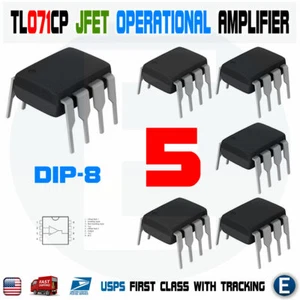 5PCS TL071CP Low-Power JFET-Input Operational Amplifier IC Chip TL071 OP-AMP - Picture 1 of 2