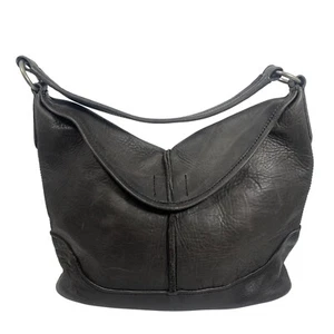 Bolso de Hombro FRYE Cara Hobo Envejecido Gris Carbón "Humo" Cuero Boho Grande - Imagen 1 de 8