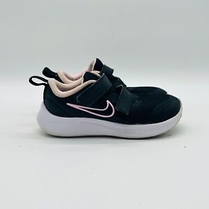 Nike Star Runner Girls 10c Black Pink Low Top Sneakers Athletic Shoes Trainers