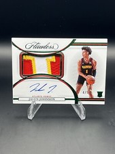 2021-22 Panini Flawless Jalen Johnson Emerald Rookie Patch Auto RC RPA /5 Hawks