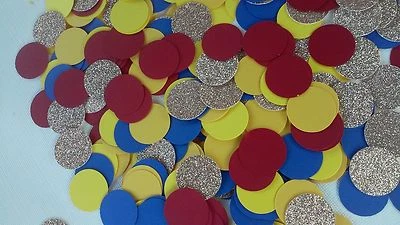 La Bella y la Bestia confeti una pulgada círculos mesa dispersión | 350 piezas 0061 Foto 1 de 4