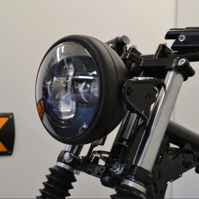 6.5" LED Headlight Assembly Hi/Lo Motorcycle For Harley Dyna Cafe Racer Bobber - Image 1 of 4