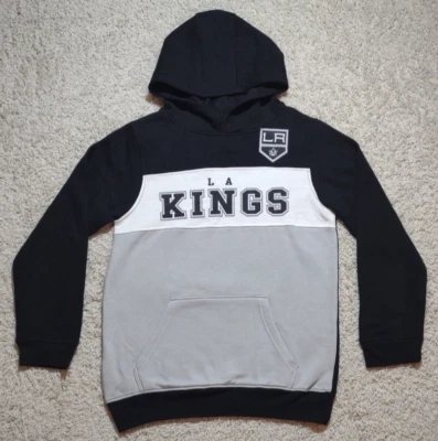Moletom com capuz LA Kings masculino tamanho grande preto vestuário NHL hóquei NOVO - Imagem 1 de 4