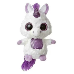 Aurora YooHoo & Friends VIOLET UNICORN White and Purple 5" Plush - Picture 1 of 1
