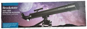 Brookstone 50X/100X Refractor Telescope - Picture 1 of 3