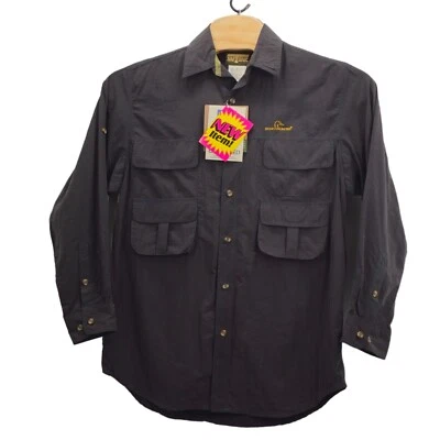 NUEVO CON ETIQUETAS Camisa Saf-T-Bak Ducks Pesca Ilimitada Caza Para Hombres M Carbón Abotonada Foto 1 de 4