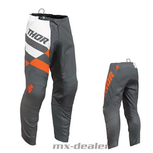 Thor MX Sector Checker Charcoal Orange MX Crosshose Cross Motocross Enduro Quad - Bild 1 von 32