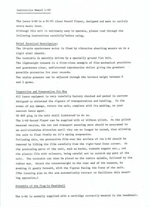 Lenco Bedienungsanleitung owners manual für L-60 englisch Copy - Picture 1 of 1