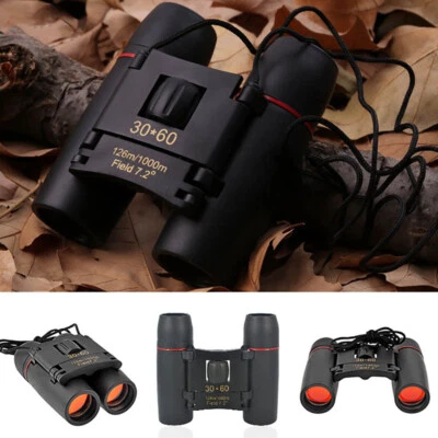 Mini Binoculars 30 x 60 Day & Night Vision Folding Telescopes Compact Outdoor UK - Image 1 of 4
