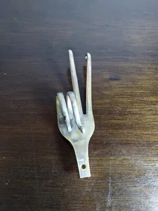 PEACE sign For Necklace. Made from Vintage Fork Silver Nickel Alloy Unique  - Picture 1 of 4
