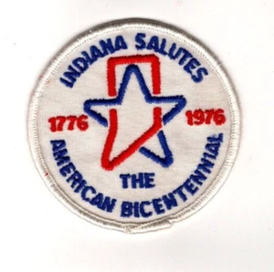 Indiana Salutes the American Bicentennial 1976, parche vintage - Imagen 1 de 1