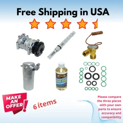 Compressor & Valve A/C Fit Chevrolet Express 1500 1998-2001 - Image 1 of 4