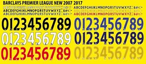 Arsenal Barclays Premier League Name&Number Set 2007/2017 Home/Away Football
