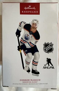 2023 Connor McDavid Edmonton Oilers giocatore di hockey NHL Hallmark Keepsake ornamento - Foto 1 di 4
