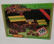 Vintage 1992 Paul Bunyan Log Builders 150+ Pieces Condition Set 