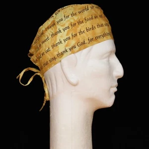 Thank You God for Everything Food World Prayer theme Scrub Hat - Picture 1 of 1