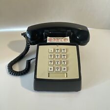 Vintage Stromberg 2500D BLACK Two Tone Push Button Touch Tone Desk Telephone