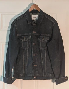 Old Navy Damen Med Trucker Jacke geknöpft blau Denim Baumwollmischung dunkel gewaschen - Bild 1 von 10