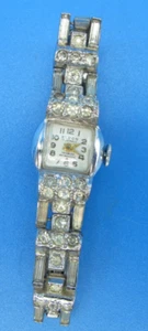 Vintage Elbon 17 Jewels Incabloc Swiss Damenuhr, Strassarmband wie abgebildet - Bild 1 von 12