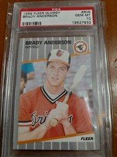1989 Fleer Glossy BRADY ANDERSON RC ROOKIE PSA 10 GEM MINT