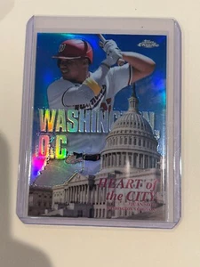 Juan Soto 2022 Topps Chrome Refractor Washington DC Heart of the City RARE - Picture 1 of 2