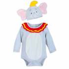 Disney Store Dumbo Timothy Mouse Baby Bodysuit Hat Costume Dress Up Halloween 