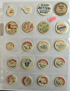 Vintage verschiedene Milchflaschenverschlüsse Posten 20 Stück - Bild 1 von 12