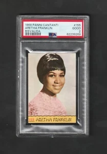 1968 Panini Cantanti ARETHA FRANKLIN RC ~ PSA ~ Rare Bisvalida Back ~ MUST SEE! - Picture 1 of 2