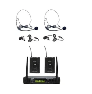 Audio2000'S AWM6074UMH UHF, DOPPIO SISTEMA MICROFONO WIRELESS LAVALIERE/AURICOLARI - N - Foto 1 di 4