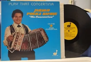 JERSEY POLKA RICHIE Play That Concertina PRIVATE PRESS LP Autographed BUTTON BOX - Picture 1 of 7