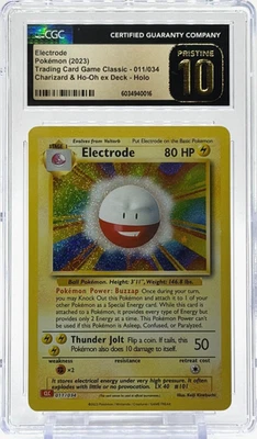 Pokemon Electrode Trading Card Game Classic 011/034 CGC 10 Pristine TCG - Image 1 of 2