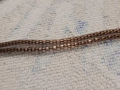 Necklace Marked Stainless Steel G M Chain Bronze Rose Gold 22" - Image 1 of 4