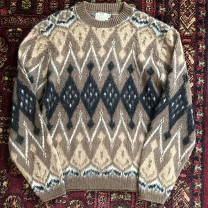 Campus 60s Mohair Knit Argyle Vintage M Excellent Condition - Picture 1 of 6