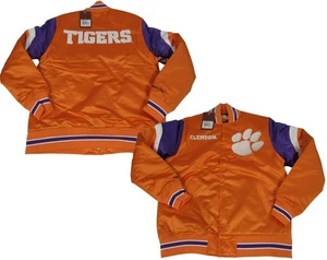 New Clemson Tigers Mens Mitchell & Ness Heavy Weight Satin Snap Jacket $150 - Picture 1 of 10
