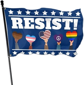 Resist Flagge 3x5 Outdoor Polyester Anti Trump doppelseitig  - Bild 1 von 7