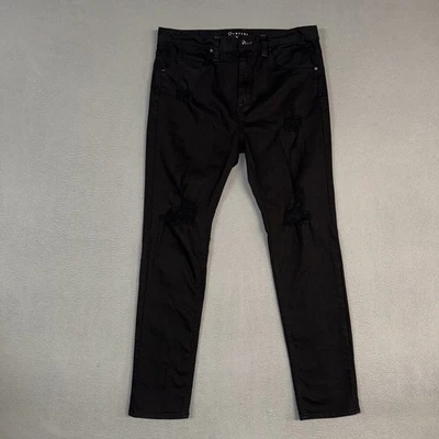 Empyre Verge Pants Mens 34 Black Straight Distressed Cotton Blend Grunge Preppy - Image 1 of 4
