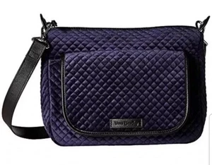 Vera Bradley Carson Mini Shoulder Bag Velvet Classic Navy Blue 24491-P36 New - Picture 1 of 14