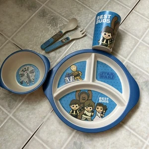 Star Wars Teller, Schale und Tasse Utensilien Set Vintage Prinzessin Leia Luke Skywalker - Bild 1 von 9