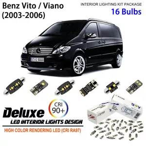 Kit de luces LED interiores para Mercedes Benz Viano Vito W639 2003-2006 bombillas - Imagen 1 de 9
